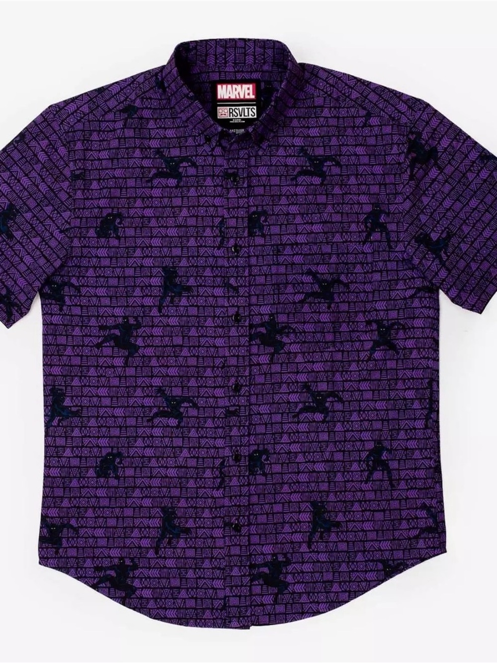 RSVLTS Marvel Black Panther KUNUFLEX Button Up Shirt 2XL